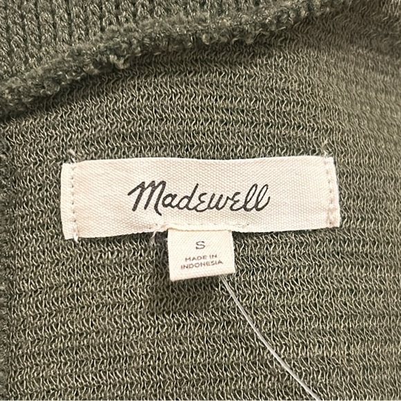 Madewell Mockneck Button-Back Top Sweater NWT In Loden Green Size Small - Picture 7 of 9